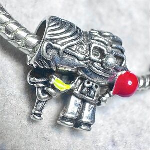 Pixar UP Carl and Ellie Love Charm Bead‎ Red Nose Flower Fits Pandora